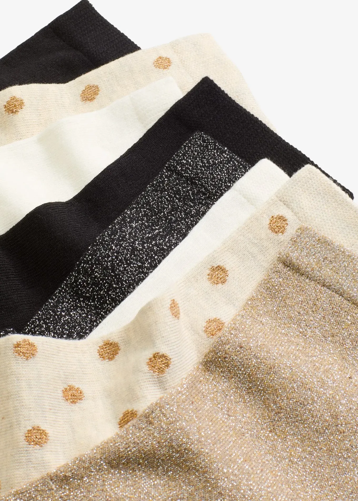Lot de 8 paires de chaussettes courtes avec lurex
