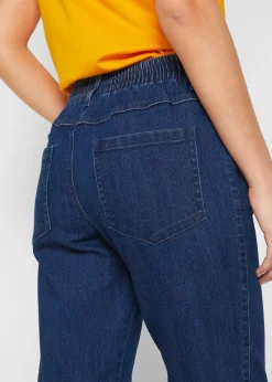 Lot de 2 pantalons 7/8 droits, taille mi-haute élastiquée
