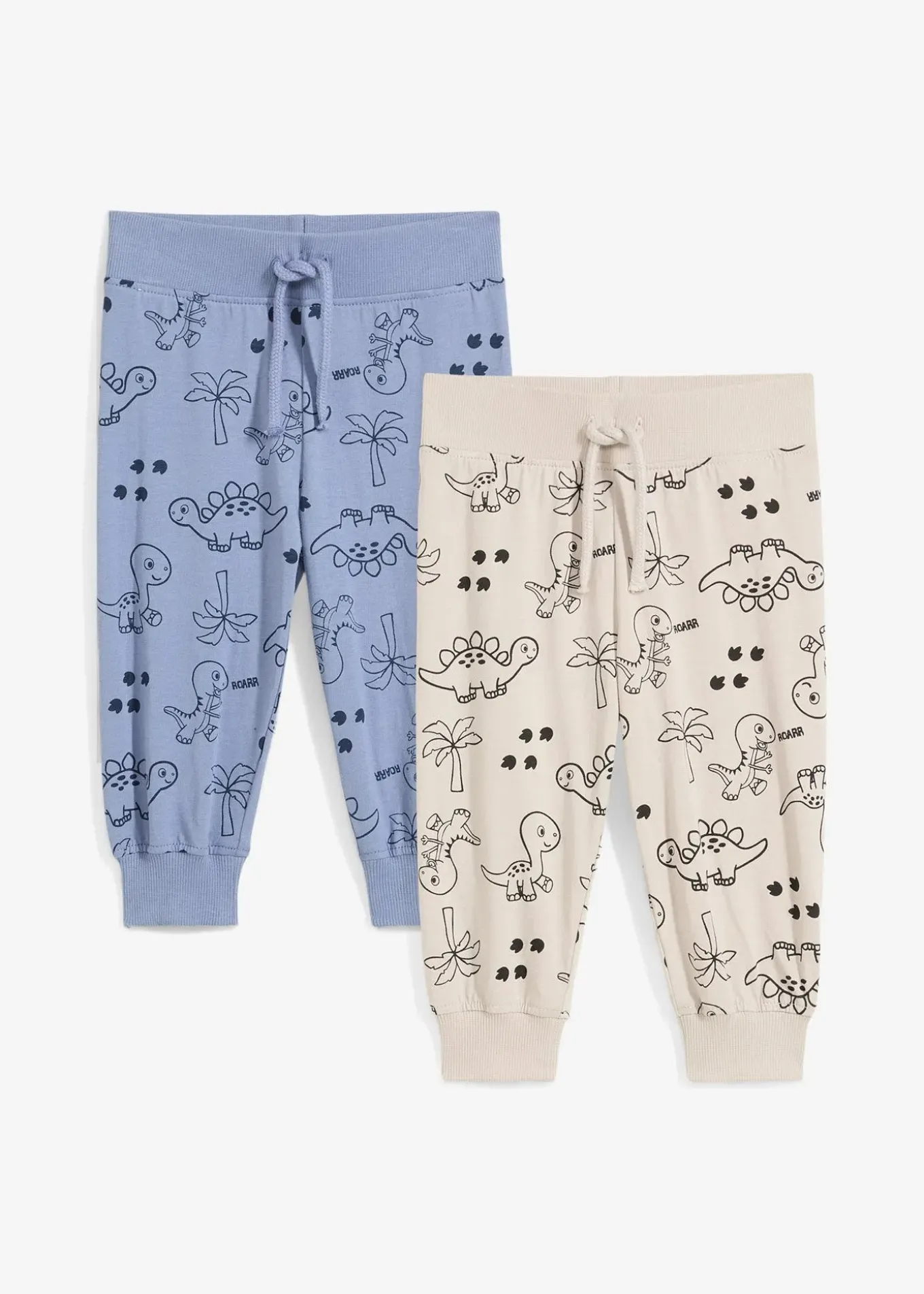 Lot de 2 pantalons bébé en coton