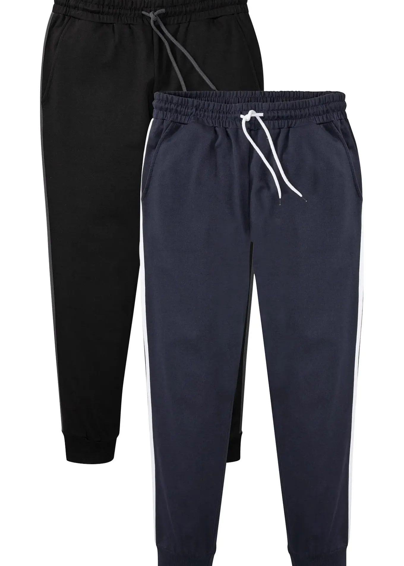 Lot de 2 pantalons de jogging à détails contrastants