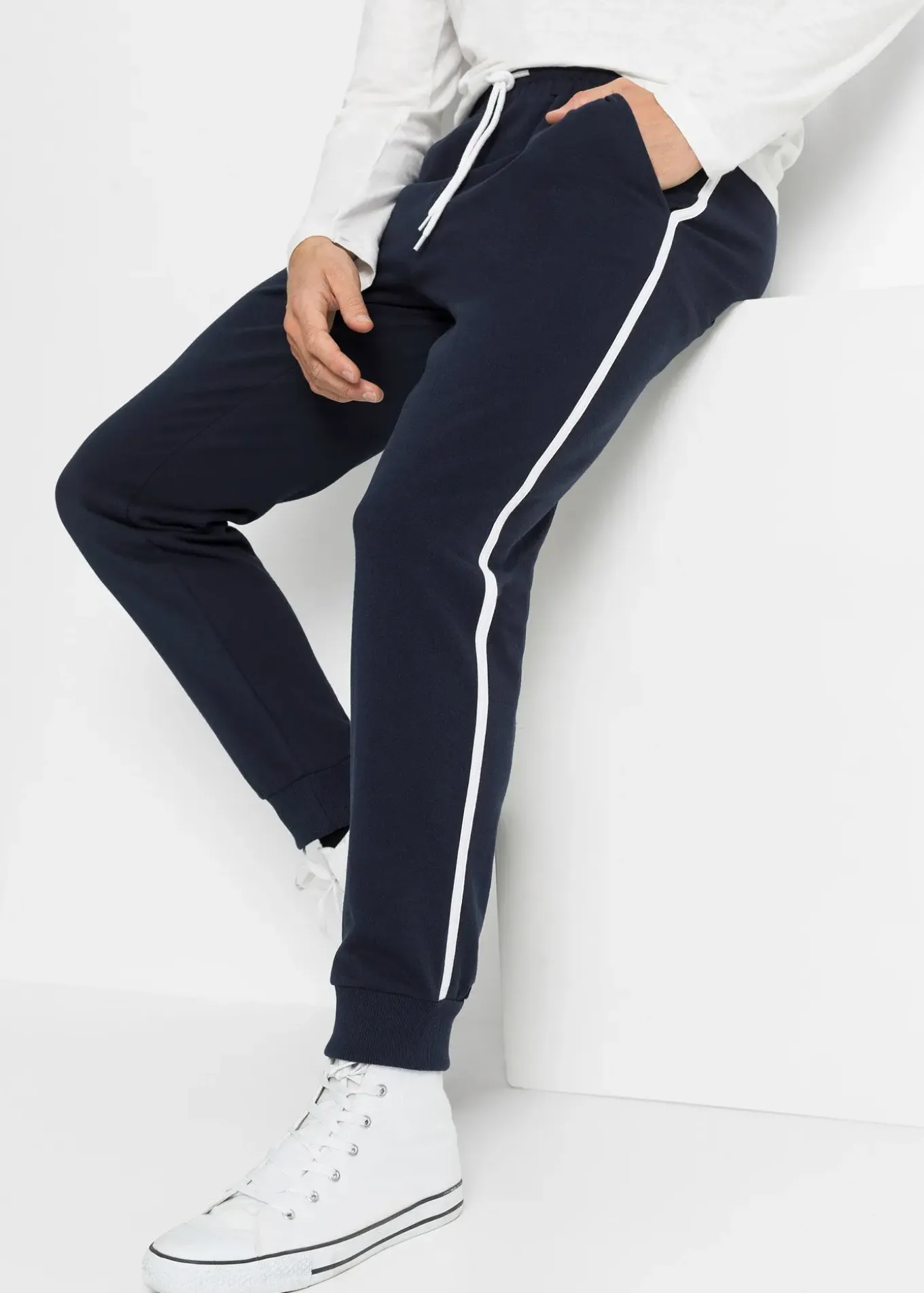 Lot de 2 pantalons de jogging à détails contrastants