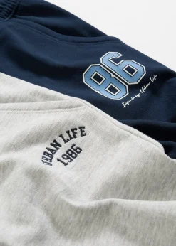 Lot de 2 pantalons de jogging doux en coton mélangé