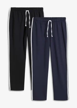 Lot de 2 pantalons de jogging amples à détails contrastants