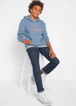 Lot de 3 pantalons droits, regular à taille élastiquée, 100% coton