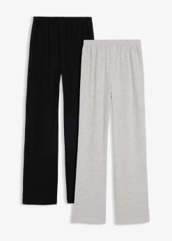 Lot de 2 pantalons en jersey de coton extensible