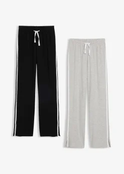 Lot de 2 pantalons en jersey de coton extensible