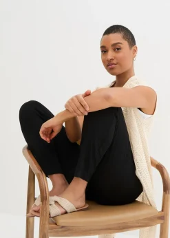 Lot de 2 pantalons en viscose avec taille confortable