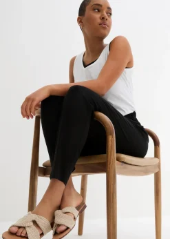 Lot de 2 pantalons en viscose avec taille confortable