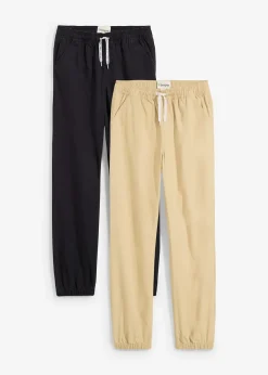 Lot de 2 pantalons jogger 100% coton