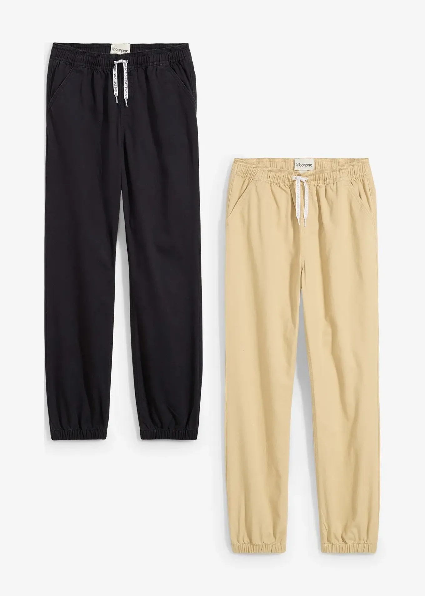 Lot de 2 pantalons jogger 100% coton