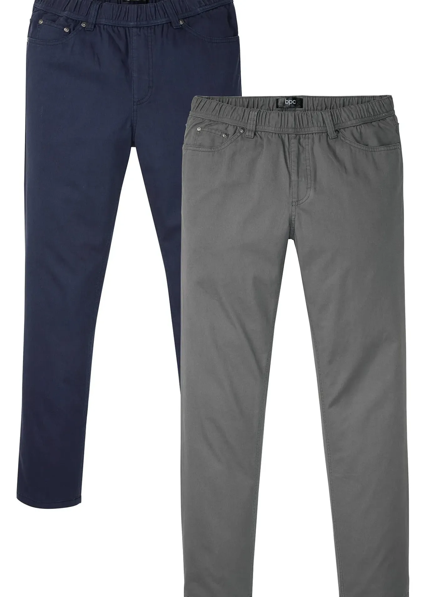 Lot de 2 pantalons regular, droits à taille élastiquée