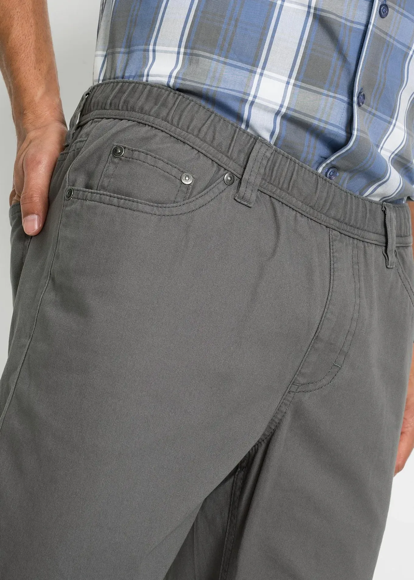 Lot de 2 pantalons regular, droits à taille élastiquée