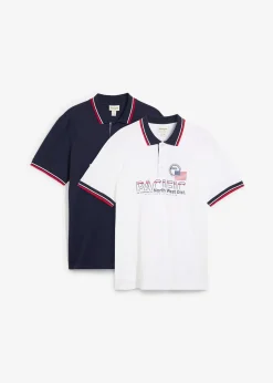 Lot de 2 polos 100% coton