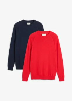 Lot de 2 pulls en fine maille 100% coton