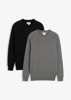 Lot de 2 pulls en fine maille 100% coton