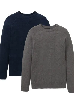 Lot de 2 pulls en fine maille 100% coton