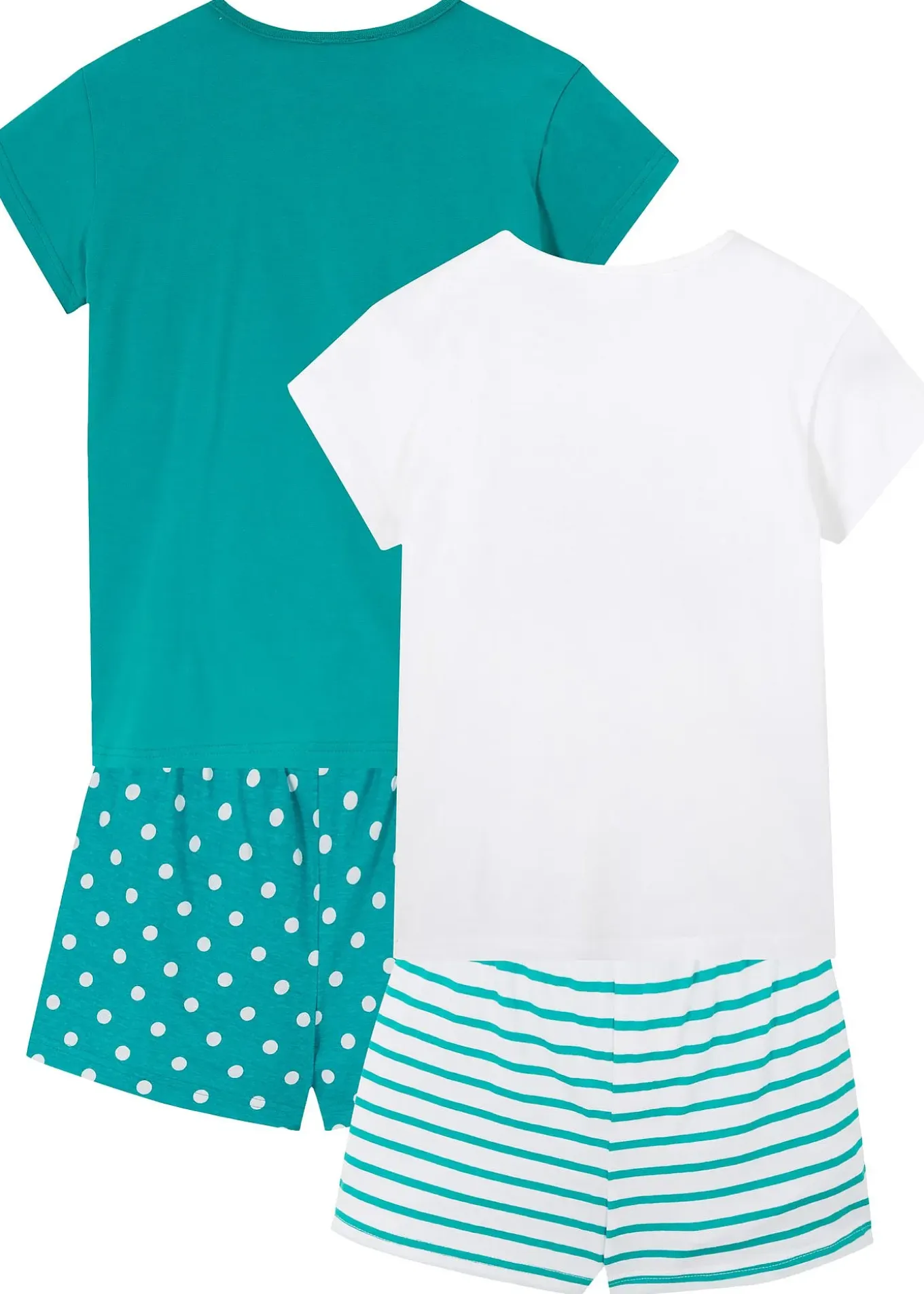 Lot de 2 pyjashorts 100% coton à manches courtes