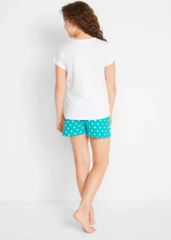 Lot de 2 pyjashorts 100% coton à manches courtes