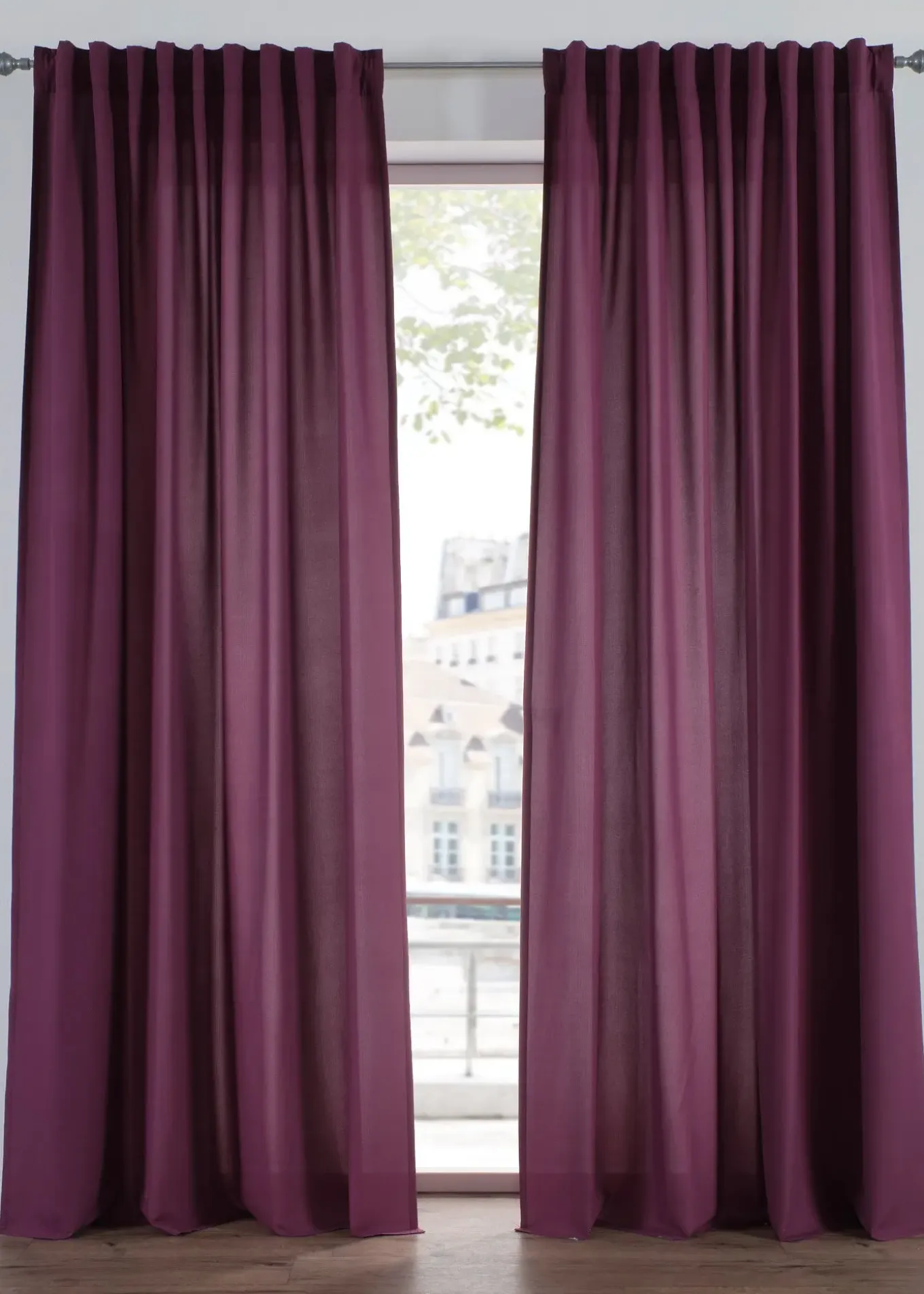 Lot de 2 rideaux en microfibre