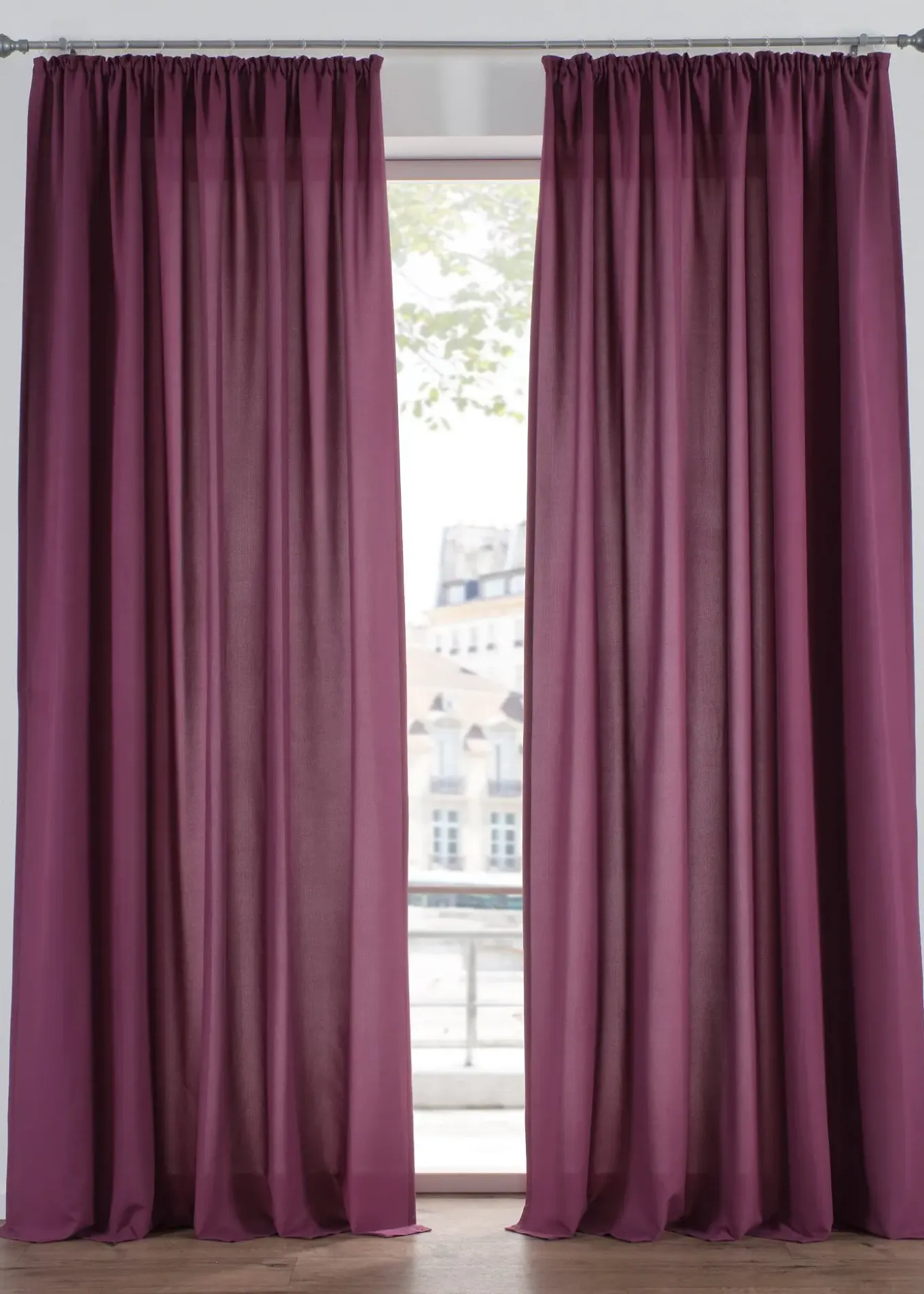 Lot de 2 rideaux en microfibre