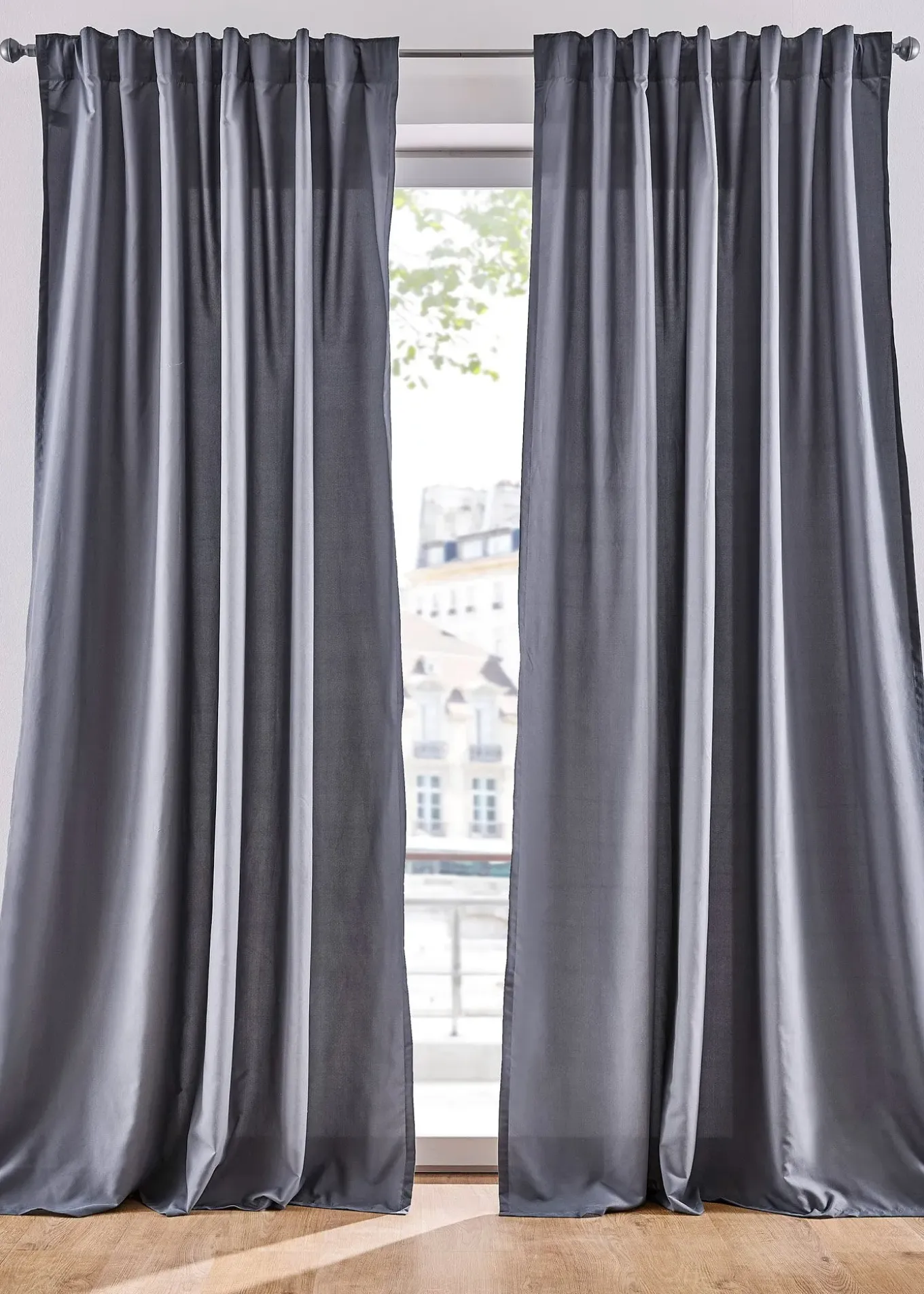 Lot de 2 rideaux en microfibre