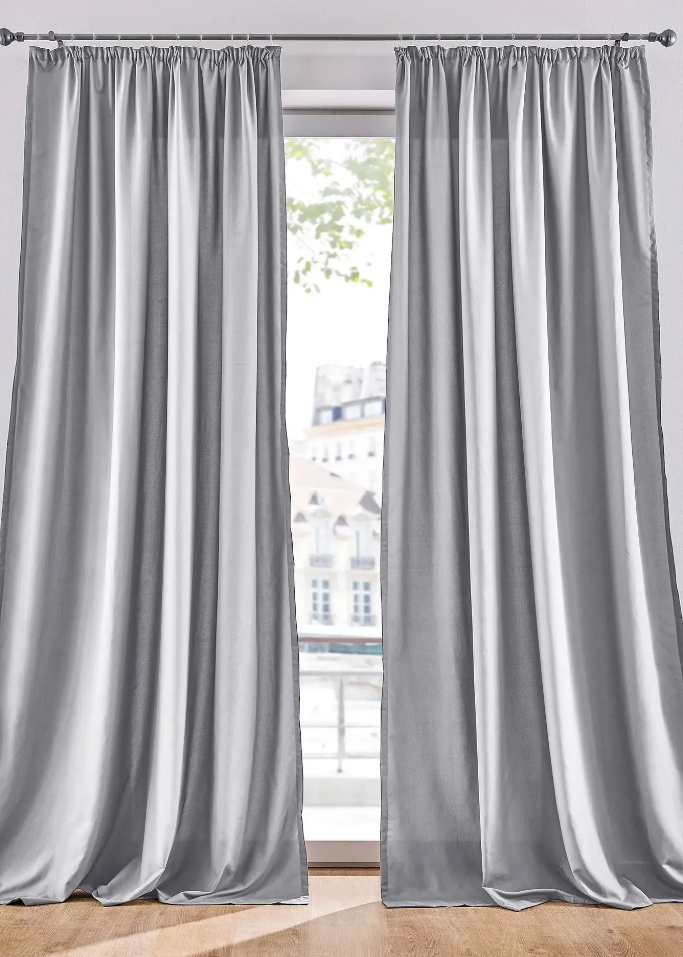 Lot de 2 rideaux en microfibre