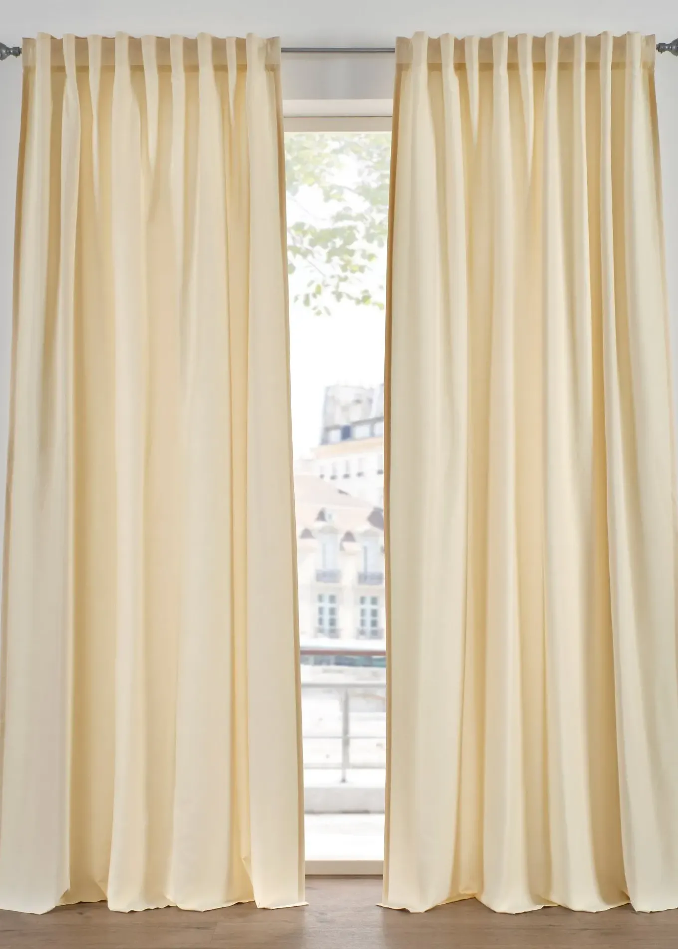 Lot de 2 rideaux en microfibre