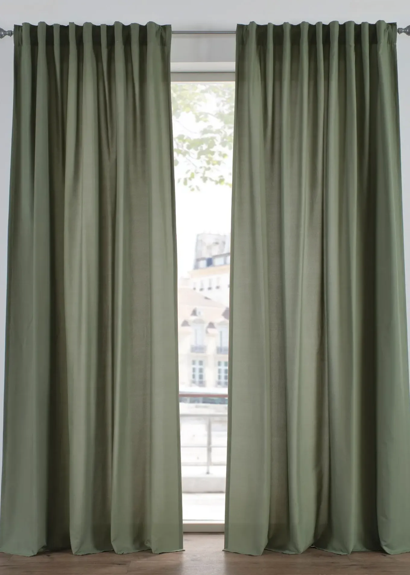 Lot de 2 rideaux en microfibre