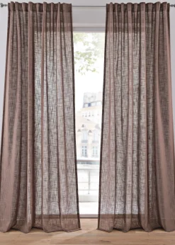 Lot de 2 rideaux texturés