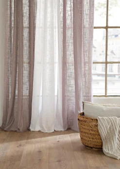 Lot de 2 rideaux texturés