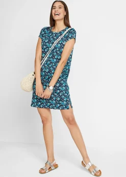 Lot de 2 robes en jersey 100% coton, fentes latérales