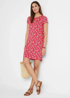 Lot de 2 robes en jersey 100% coton, fentes latérales