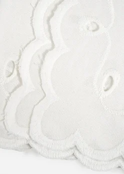 Lot de 2 serviettes en coton avec broderies