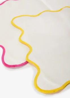 Lot de 2 sets de table à bord ondulé