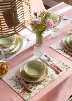 Lot de 4 sets de table à imprimé floral