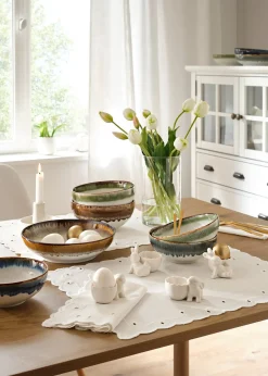 Lot de 2 sets de table en coton avec broderies