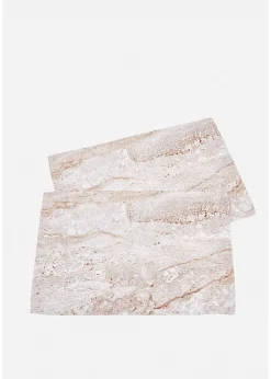 Lot de 2 sets de table motif marbre