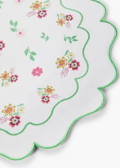 Lot de 2 sets de table ronds brodés