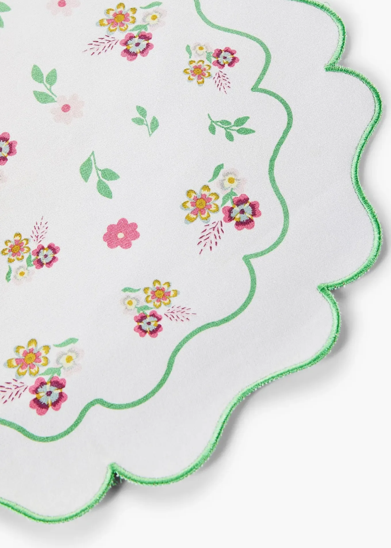 Lot de 2 sets de table ronds brodés