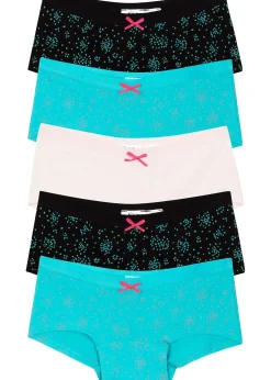 Lot de 5 shorties en coton doux et extensible