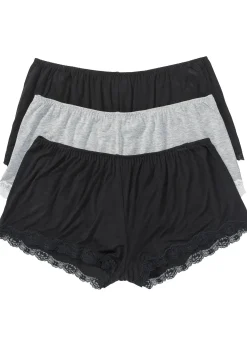 Lot de 3 shorties en viscose