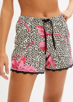 Lot de 2 shorts de pyjama avec dentelle
