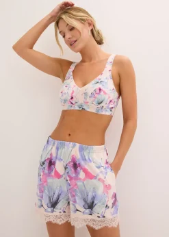 Lot de 2 shorts de pyjama en coton et viscose