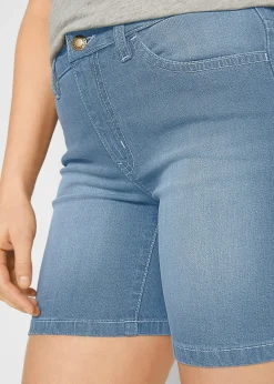 Lot de 2 shorts en jean slim, taille mi-haute