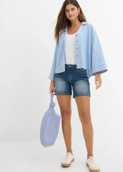 Lot de 2 shorts en jean slim, taille mi-haute