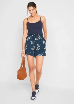 Lot de 2 shorts en viscose avec ceinture à nouer