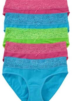 Lot de 5 slips à dentelle