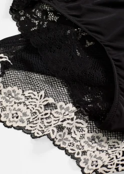 Lot de 2 slips à dentelle bicolore