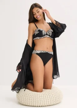 Lot de 2 slips à dentelle bicolore