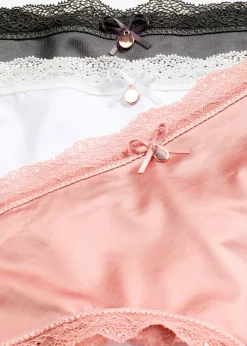 Lot de 3 slips brésiliens satinés